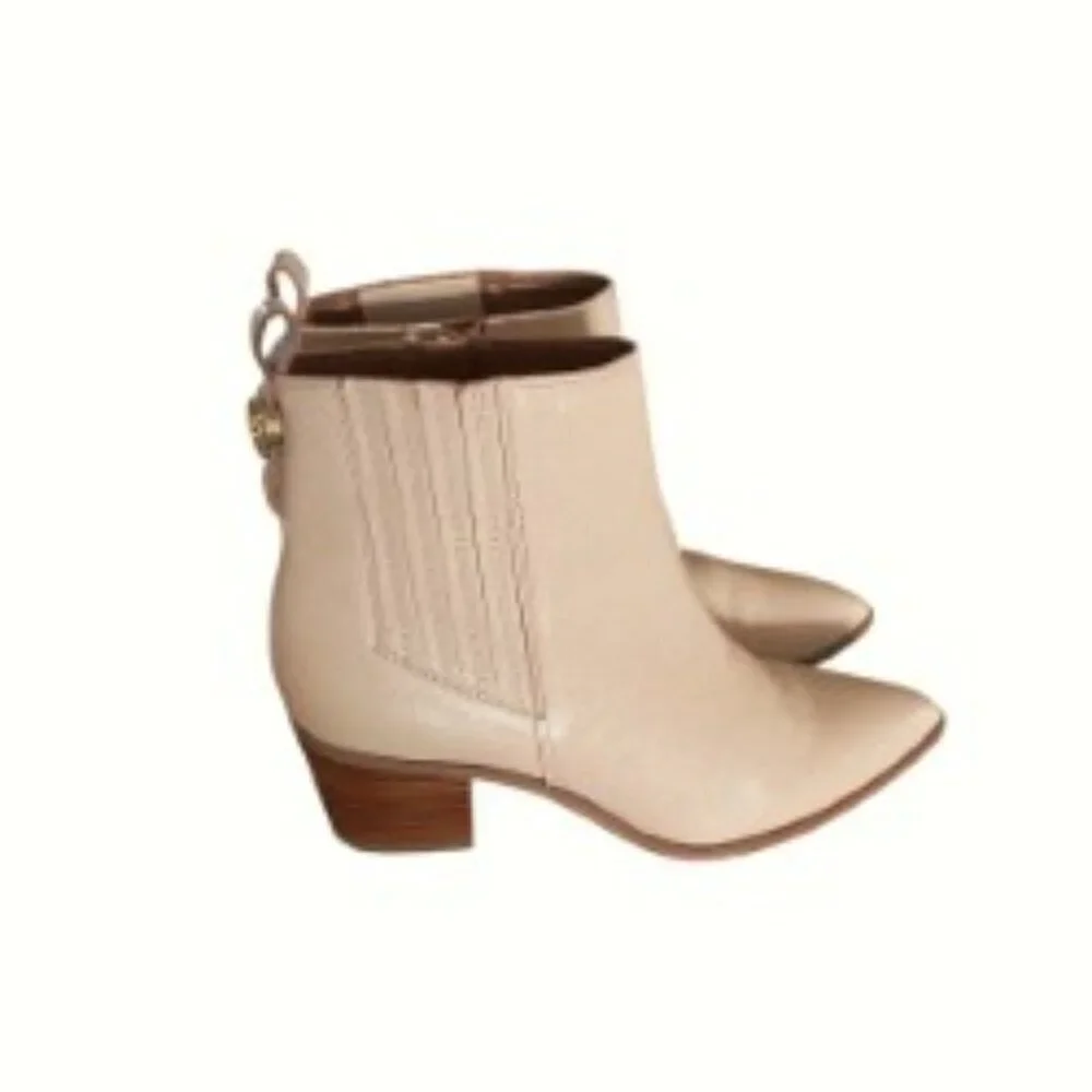 Franco Sarto Shay Beige Leather Bootie 7